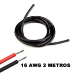 Cable eléctrico Silicona Flexible 16 AWG (Negro)